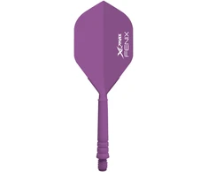 ACM Smiginio strėlyčių sparneliai su integruotais koteliais XQ Max Fenix, 28 mm, violetiniai, 3 vnt.
