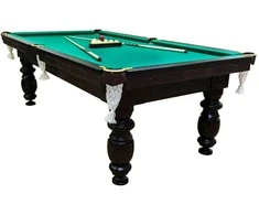 B Sport Rusiško biliardo stalas Elegant 10' pėdų (315x175cm) žalias audinys, su komplektacija