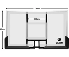 Bilaro Krepšinio lenta 130x80cm polikarbonatas, tvirtinimas kampuose
