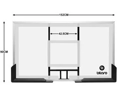 Bilaro Krepšinio lenta 152x90cm 10mm grūdintas stiklas, tvirtinimas kampuose