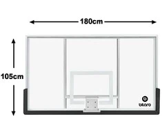 Bilaro Krepšinio lenta 180x105cm 12mm grūdintas stiklas