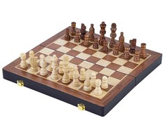 Engelhart Medinis sulankstomas šachmatų rinkinys, uosio mediena, 45.5 x 45.5 x 6.8 cm