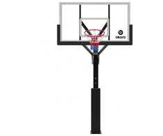 Įbetonuojamas krepšinio stovas Bilaro Tuscon 152x90cm, 10mm grūdintas stiklas + apsauga