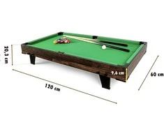 Pulo stalas Bilaro Pool Break (120x60cm) žalias audinys su komplektacija