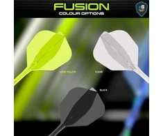 Smiginio strėlyčių integruota kotelio ir sparnelio sistema Winmau Fusion Integrated Flight Shaft 6 Intermediate Geltona