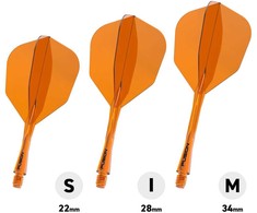 Smiginio strėlyčių integruota kotelio ir sparnelio sistema Winmau Fusion Integrated Flight Shaft 6 Oranžinis