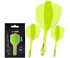 Smiginio strėlyčių integruota kotelio ir sparnelio sistema Winmau Fusion Integrated Flight Shaft 6 Intermediate Geltona