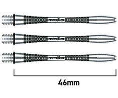 Smiginio strėlyčių koteliai Winmau Triad Aliuminio Shafts medium, juodi