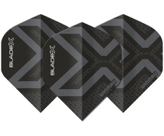 Smiginio strėlyčių sparneliai Winmau Blade X Prism Delta Metallic, juodi