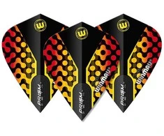 Smiginio strėlyčių sparneliai Winmau Prism Zeta Juodas / Geltona / Raudona
