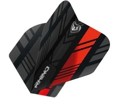 Smiginio strėlyčių sparneliai Winmau Rhino Juodas and Raudona Flights