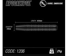 Smiginio strėlytės Winmau Apocalypse 18 g Barrel / 20 g Full Weight soft tip