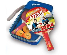 Stalo teniso rinkinys Atemi Strike, 2 raketės + 3*** kamuoliukai + dėklas
