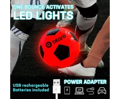 Šviečiantis futbolo kamuolys Bilaro Foton LED, 5 dydis