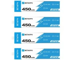 BETAFPV Baterija BT2.0 450MAH 1S 30C HV BATTERY (4PCS)