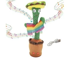 Extralink Toys | Žaislas kaktusas su Sombrero šokiais | Dainuojantis vaikiškas LED USB