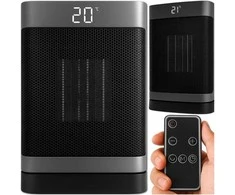 EXTRALINK ELEKTRINIS ŠILDYTUVAS SU KERAMINIU FARELKA 1500 W LED NUOTOLINIO VALDYMO PULTU