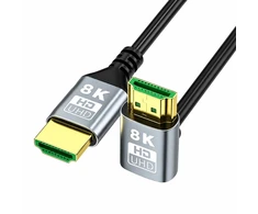 EXTRALINK HDMI kabelis 2.1 8K HDR 2M KAMPINIS GÓRNY SKRĘT