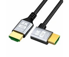 EXTRALINK HDMI kabelis 2.1 8K HDR 2M KAMPINIS LEWY SKRĘT