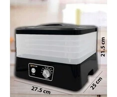 Extralink Pradžia | Grybų, vaisių, daržovių, maisto džiovyklė | 500 W + 5 sietai, 27,5 cm, juoda
