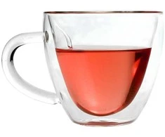Extralink Pradžia | Meilės puodelis širdies formos stiklo | dviguba sienelė karščiui atspari 250ml