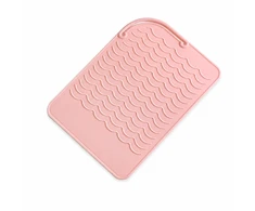 EXTRALINK HOME MATA SILIKONOWA PODKŁADKA POD LOKÓWKĘ PROSTOWNICĘ DO ŁAZIENKI 22X16 CM RÓŻOWA
