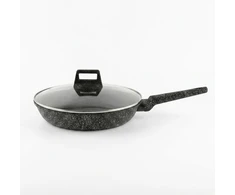 EXTRALINK HOME tefloninė keptuvė granito SF-1129-26CM 2.5L Juoda