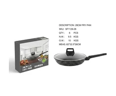 Extralink Home SF-1129-28CM | Keptuvė teflonowa granitowa | Juoda, 3.1L, 28 cm