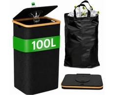 Extralink Home | Returnable bottle bin | Foldable bin with opening, 100L