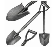 Extralink Juodas FOREST SZPADEL METALOWY ŁOPATA OGRODOWA PROSTA 100CM