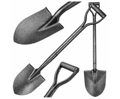 Extralink Juodas FOREST SZPADEL METALOWY ŁOPATA OGRODOWA PROSTA 100CM