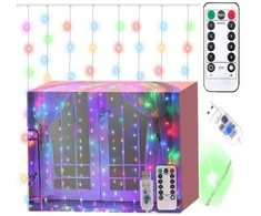 Extralink | LED šviesos užuolaida | 3x3m, 300x LED, šaltai balta, Kalėdinė, dekoracija