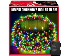 Extralink | Kalėdų eglutės lemputės | Kalėdos, 10,5 m, 100 LED, šiltos, įvairiaspalvės, maitinamos baterijomis
