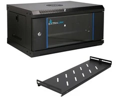 Extralink Lite 4U 530X400 Wall-Mounted Rackmount Cabinet Juodas