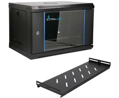 Extralink Lite 6U 530X400 Wall-Mounted Rackmount Cabinet Juodas