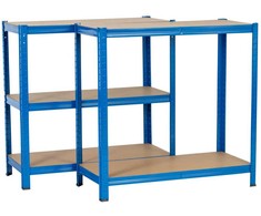 Extralink metalinė sandėliavimo lentyna, 180x90x40, mėlyna
