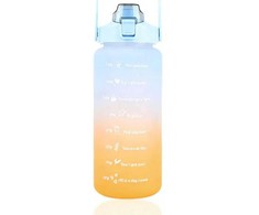 Gertuvė Extralink Motivational Vanduo Bottle, 2000ml Sports Vanduo Bottle, Mėlyna-Oranžinis, BUT-993