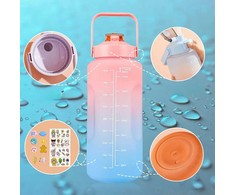 Gertuvė Extralink Motivational Bottle, Vanduo Bottle, 2000ml, Žalias-Violetinė, BUT-190