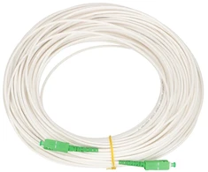 Extralink SC/APC-SC/APC | Komutacinis laidas | LSOH, vienmodis, simpleksas, G.657A2, 3 mm, 15 m, baltas