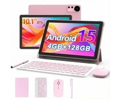Extralink Planšetė CP31 4GB RAM+128GB Rožinė | Planšetė | Android 15, 2Mpx+8Mpx, 6000mAh, 1280x800px, klaviatūra, pelė, rysik