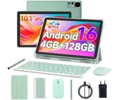 Extralink Planšetė CP31 4GB RAM+128GB Žalias | Planšetė | Android 15, 2Mpx+8Mpx, 6000mAh, 1280x800px, klaviatūra, pelė, rysik
