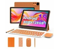 Extralink Planšetė CP31 4GB RAM+128GB Oranžinis | Planšetė | Android 15, 2Mpx+8Mpx, 6000mAh, 1280x800px, klaviatūra, pelė, rysik