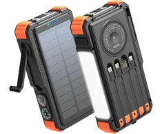 Extralink | Powerbank solarny | 20000mAh, 20W, dynamo, indukcija, lampa, latarka