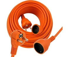 Extralink PowerLink | Przedłużacz zasilający sieciowy | 50m, Oranžinė, Bez uziemienia, 2 x 1,5mm2