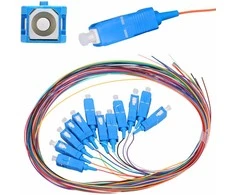 EXTRALINK PigtailS SET SC/UPC SM G.652D 12vnt 12spalvų