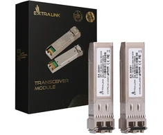 Šakotuvas „Extralink SFP+ 10G“ 2 pakuočių rinkinys | „Modulis SFP+“ | 10 Gbps, 850 nm, 300 m, daugiamodis