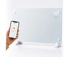 EXTRALINK SMART GLASS PANEL HEATER, Baltas, 2000W, WIFI, LPL-23A-WH