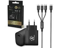 Extralink Smart Life SET03 | 3 viename laidas + įkroviklis | 12 W, 120 cm / 20 W PD3.0 5V / 3A 9V / 2.2A 12V 1.67A (juoda)