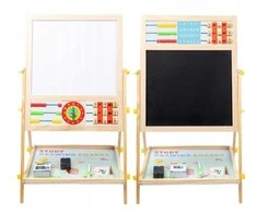 „Extralink Toys“ | Dvipusė lenta vaikams | Kreida, magnetinė, sausai valoma, Abacus, Laikrodis