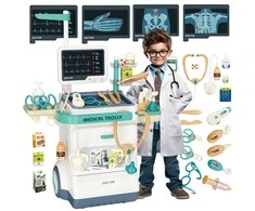 EXTRALINK TOYS INTERAKTYWNY Rinkinys LEKARZA Vežimėlis MEDYCZNY DUŻY ZABAWKA